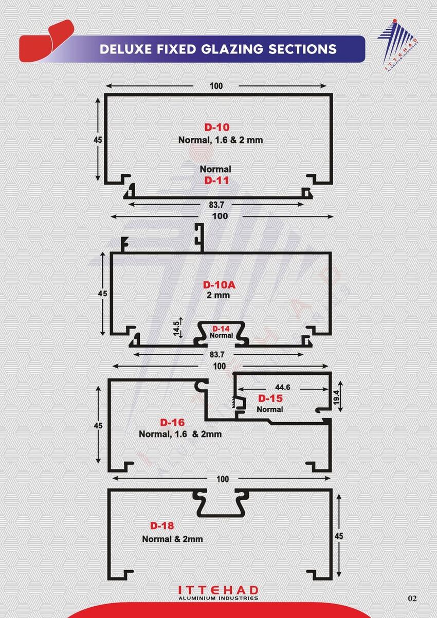 Deluxe Fixed Glazing Sections