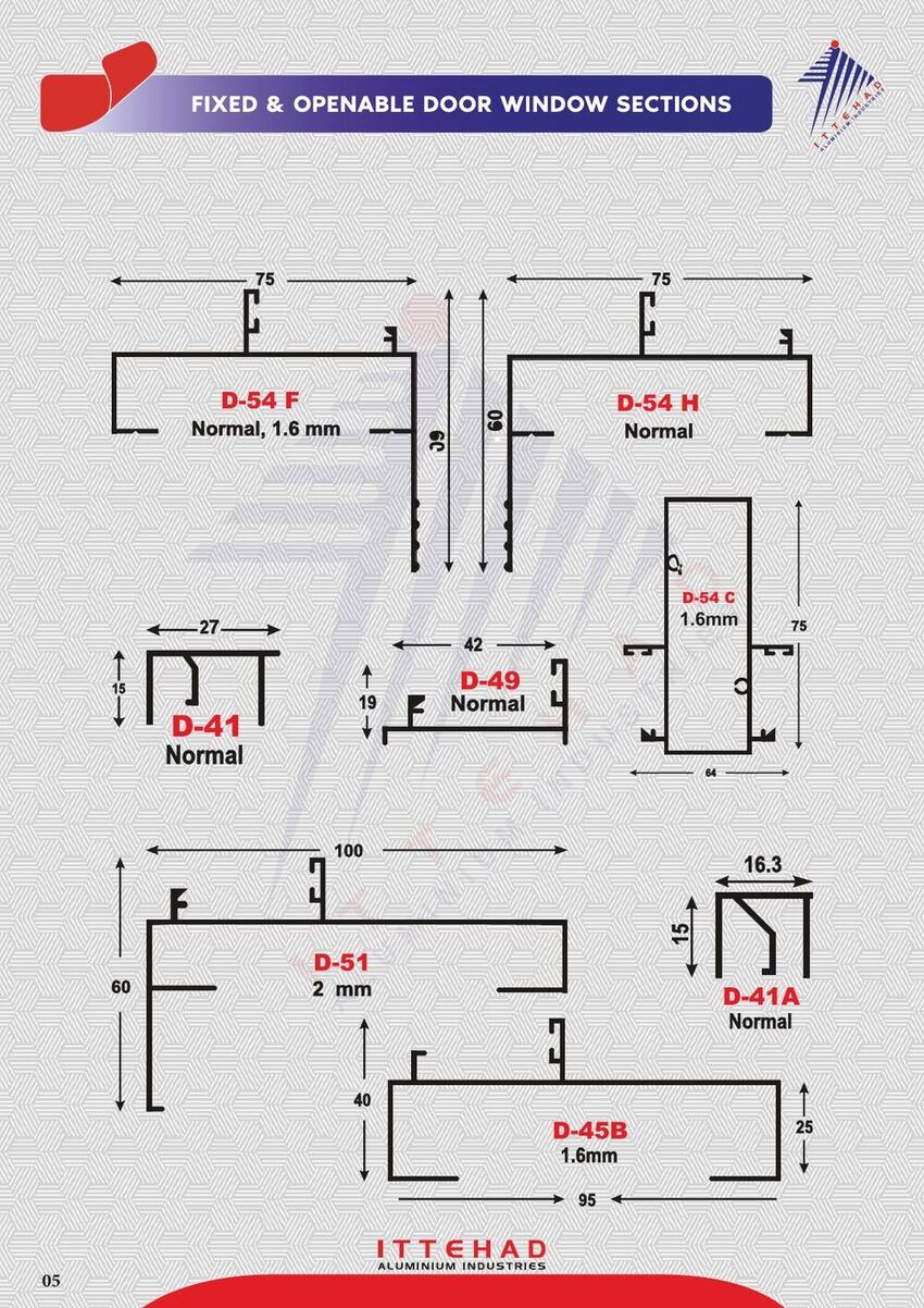 Fixed & Openable Door / Window Sections