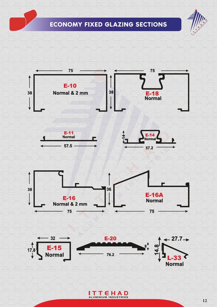 Economy Fixed Glazing Sections