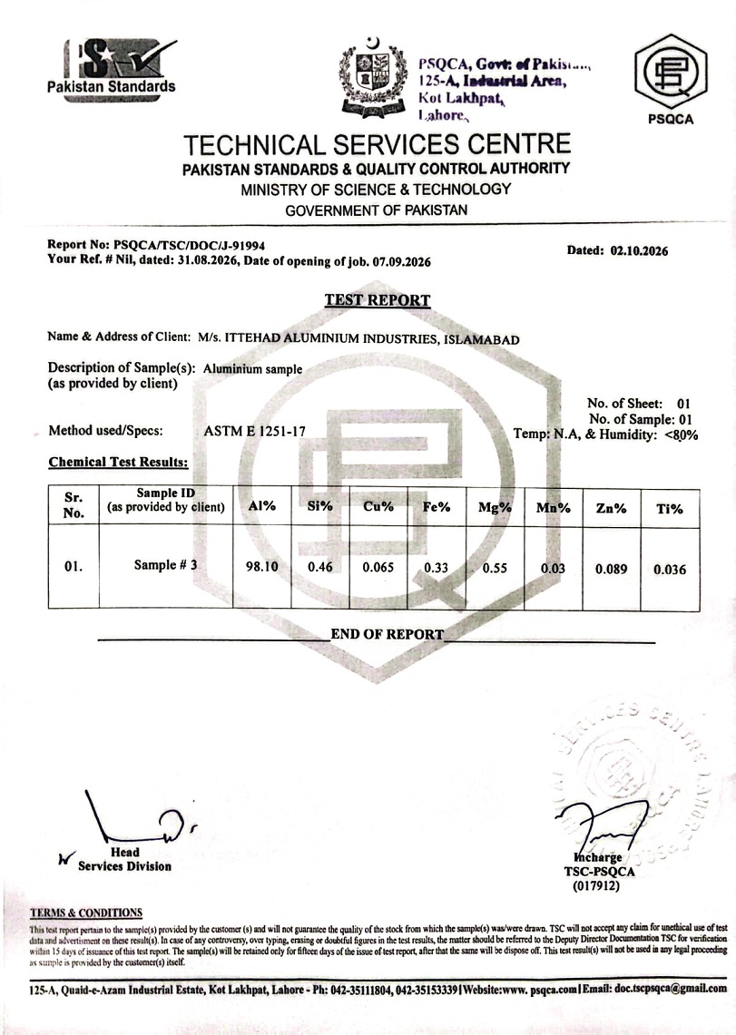 Chemical Composition Test